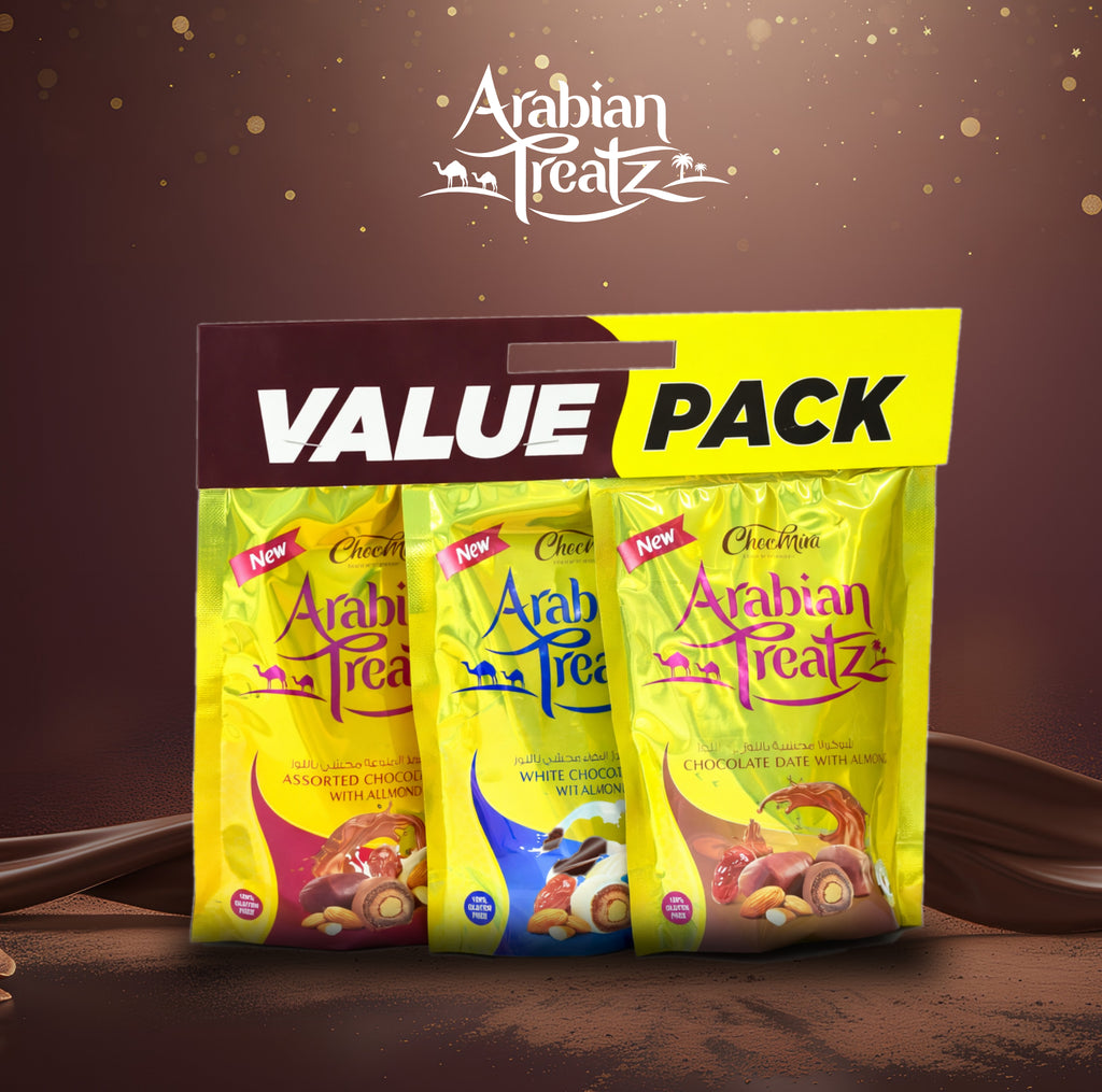 Arabian Treatz Value Pack – 3 × 100g Date Chocolate Mix