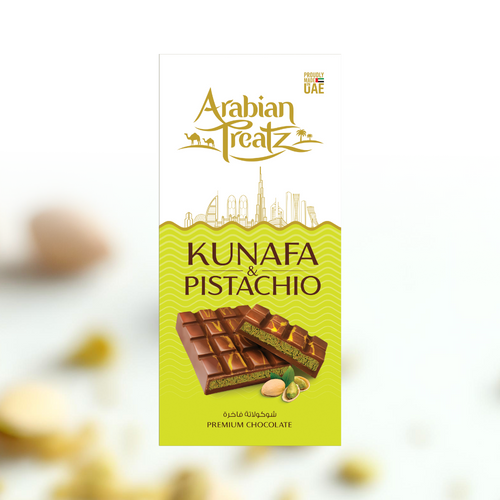 Arabian Treatz Kunafa & Pistachio Milk Chocolate – 200g